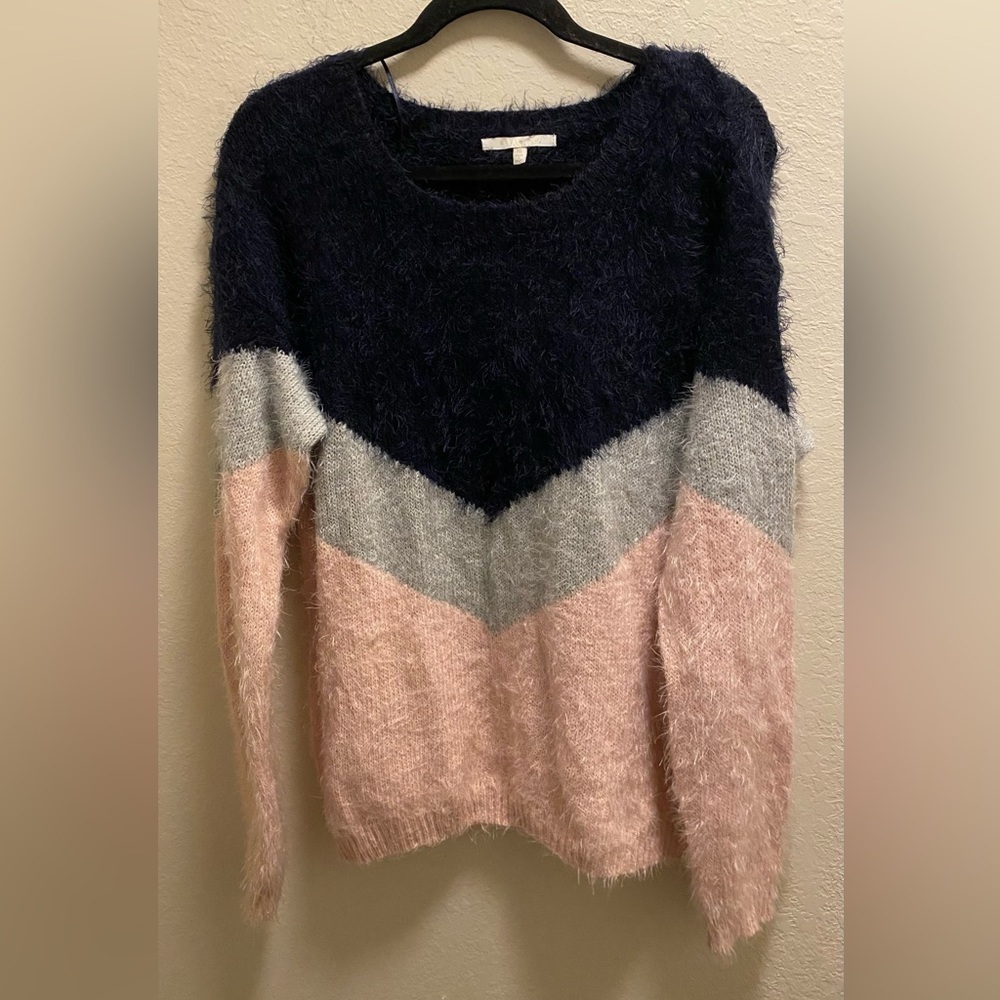 Style Me Color-block Eyelash Sweater